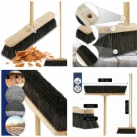 ZAMIATACZ GOSPODARCZY DREWNIANY ULICÓWKA MIOTŁA SZCZOTKA 30CM + TRZON 150CM