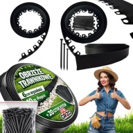 OBRZEŻE OGRODOWE PLASTIKOWE TRAWNIKOWE ELASTYCZNE CZARNE 10M + KOTWY