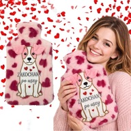 TERMOFOR DLA ZAKOCHANYCH NA WODĘ PLUSZOWY PUSZYSTY OGRZEWACZ 2L WALENTYNKI