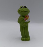Żabcia z kwiatami - żabka - figurka - żaba kolekcjonerska - 7,5cm
