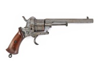 Rewolwer czarnoprochowy systemu "Lefaucheux" M1858 / ok. 1860-65