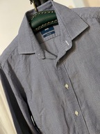 K Koszula Moss niebieska subtelna poprzeczna krata bawełna rozmiar L