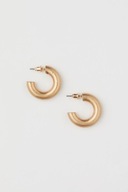 kolczyki kółka koła małe grube złote matowe chunky