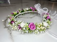 Wianek komunijny fiolet, biskupi jak żywy zestaw komunijny