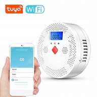 Czujnik CO tlenku węgla czadu głośny alarm smart TUYA WiFi