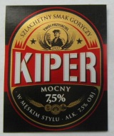ETYKIETA PIWO KIPER MOCNY BROWAR SULIMAR PIOTRKÓW TRYBUNALSKI