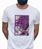 Koszulka męska bawełniana z nadrukiem anime Neon Genesis Evangelion Eva