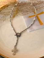 Pamiątka I Komunii Świętej - Różaniec w formie naszyjnika