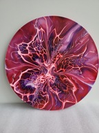 Płomień pasji, abstrakcja, farby akrylowe, aukcja charytatywna