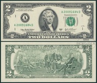 BNB - USA 2 Dolary Dollars 2003 A / 2009 # 1A # SERIA D # RZADKI # UNC