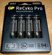 4 x akumulator GP RECYKO+ PRO R6 AA 2000mAh