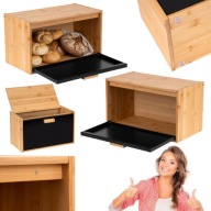 CHLEBAK DREWNIANY DUŻY BAMBUSOWY POJEMNIK NA CHLEB PIECZYWO GOCKOWIAK