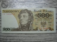 BANKNOT NBP PRL 500 ZŁOTYCH 1982 ROK T. KOŚCIUSZKO
