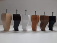 NÓŻKI NÓŻKA NOGI STYLOWE DREWNO BUKOWE MALOWANE BIAŁE LUB KOLOR 15 cm