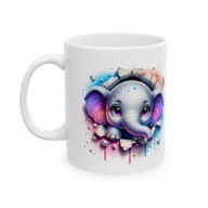 KUBEK SŁONIK SŁOŃ NA PREZENT NA URODZINY 3D