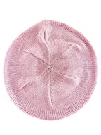 DAMSKI BERET ROZMIAR UNIWERSALNY PUDROWY ROZ