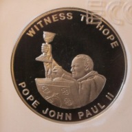 JAN PAWEŁ II WITNESS TO HOPE 1000 KWACHA 2003 ZAMBIA GCN PR70 NIKIEL UNIKAT