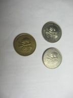 Monety obiegowe 6 szt zestaw b2 5 zł 2 zł 20 zł