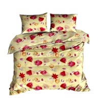 Pościel kora lux 160x200 + 2x70x80 guzik K 210 Czerwone tulipany