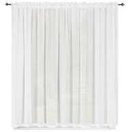 FIRANA GOTOWA KLASYCZNA WOAL GŁADKA BIAŁA DŁUGA 400X220 CM