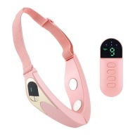 MASAŻER ELEKTRYCZNY DO TWARZY V PODBRÓDKA LIFTING EMS + PILOT - Różowy