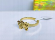 4080 Pierścionek Damski Motyl Stal US6