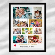 FOTOKOLAŻ A4 ZDJĘCIA W RAMCE PREZENT NA ROCZNICĘ URODZINY TWOJE ZDJĘCIA