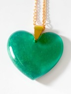 Serce naszyjnik z żywicy elegancka zawieszka handmade na prezent serduszko