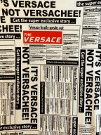 Ekskluzywny materiał dzianina Versace kupon raport wiskoza