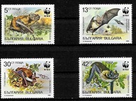 Bułgaria WWF -Nietoperze 1989 WWF ** ssaki + karty WWF