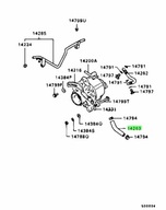 MD105057 PRZEWÓD POWROTNY OLEJU ALTERNATORA MITSUBISHI ORYGINAŁ FV