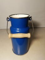 Stara emaliowana kanka bańka na mleko 2L z czasów PRL-u