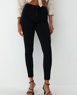 Mohito czarne skinny push up S 36 wysoki stan, mocno dopasowane