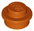 Lego Płytka Okrągła 1X1 4073 - Dark Orange 15szt Nowe