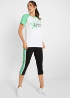 23052 KOMPLET SPORTOWY DRES DAMSKI FITNES ACTIVE T-SHIRT + LEGGINSY 40/42