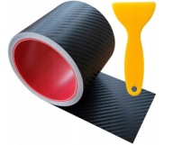 Nakładki progowe taśma karbonowa carbon do progu auta 10cm x 5m XXL