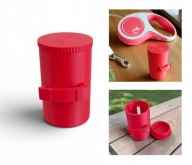 POJEMNIK NA WORECZKI ODCHODY KUPY MULTI BOX SMYCZY FLEXI CLASSIC CZERWONY