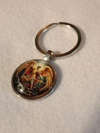 Śliczny breloczek do kluczy z Archaniołem Michałem