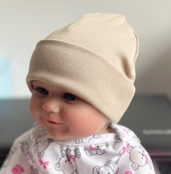Beanie czapeczki ciepłe dla noworodków 0-6m