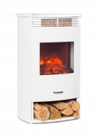 Kominek stojący z funkcją grzewczą elektryczny Klarstein biały 1900 W