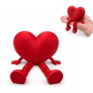 Dekoracyjne Serce 3D z Nogami – Prezent dla Niej i dla Niego na Walentynki