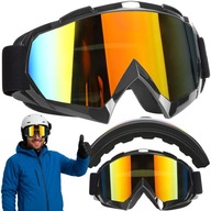 GOGLE NARCIARSKIE SNOWBOARD OKULARY NARTY DESKA DAMSK MĘSKIE DZIECI FITR UV