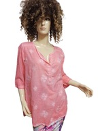 WŁOSKA KOSZULA rękaw podpinany cekinki haft 38/40