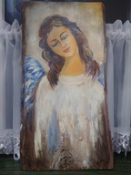 Anioł stróż na starej desce