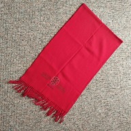 Szal damski czerwony z frędzlami francuski f. Naf Naf