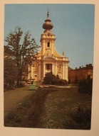 WADOWICE. Kościół z XV w., fasada i wieża zegarowa z końca z XIX w.