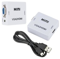 KONWERTER VGA D-SUB - HDMI 1.3 + AUDIO + KABEL USB