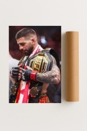 Plakat bez ramy 30x40cm Ilia Topuria 2, sport, MMA | Pomysł na Prezent