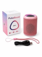 Głośnik Bluetooth przenośny PulseSound RGB bezprzewodowy różowy