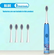 Elektryczna szczoteczka do zębów dla dzieci| Miękkie włosie| Niebieska| AS